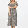 vestido boho floral midi elastex barato mana banana 6