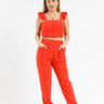 conjunto cropped calca alfaiataria liso mana banana 6