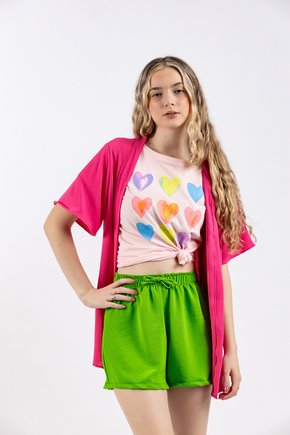 kimono shorts crepe duna tshirt algodao mana banana