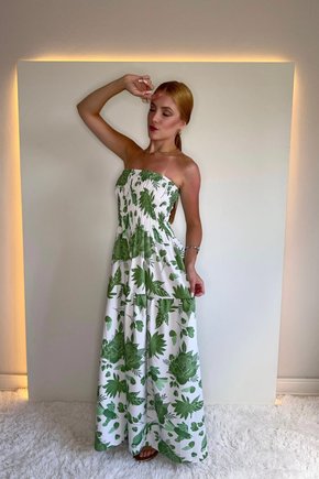 vestido lastex floral longo verao tomara que caia mana banana 13