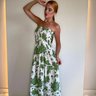 vestido lastex floral longo verao tomara que caia mana banana 13