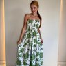 vestido lastex floral longo verao tomara que caia mana banana 11